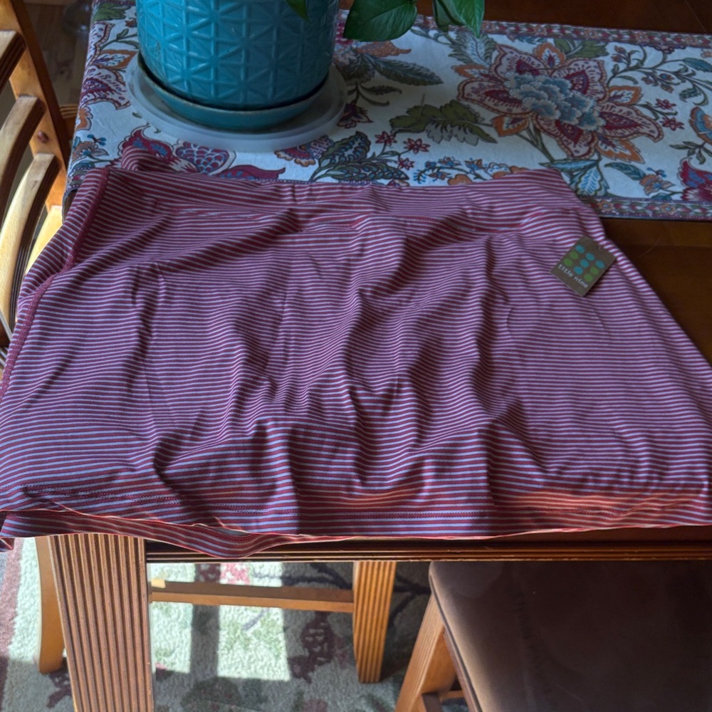 Title Nine Pink and White Striped Skirt